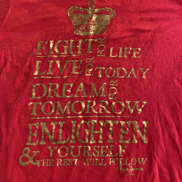 Pepe jeans long sleeve tee with floral sheer design. - Picture 4 of 6